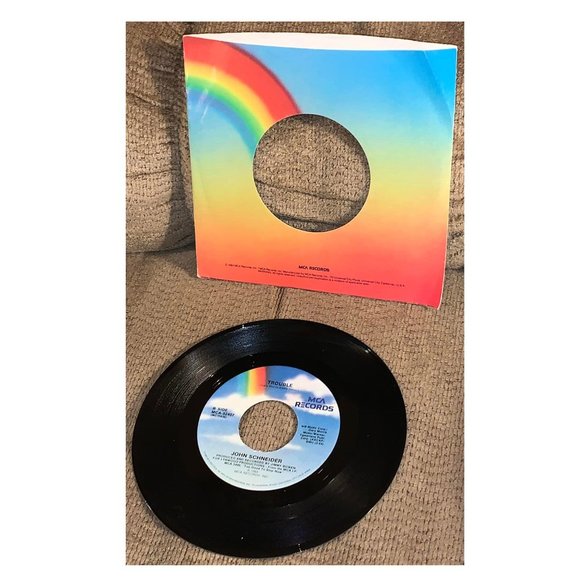 John Schneider - I've Been Around Enough To Know / Trouble 45 RPM Vinyl (1984) - Picture 2 of 2